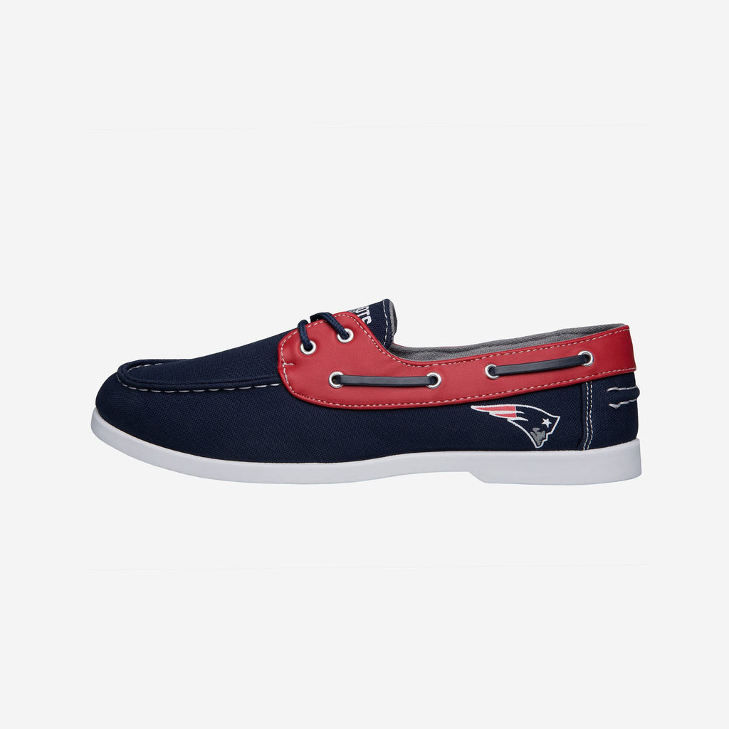 New England Patriots Mens Side Logo Canvas Shoe FOCO - FOCO.com
