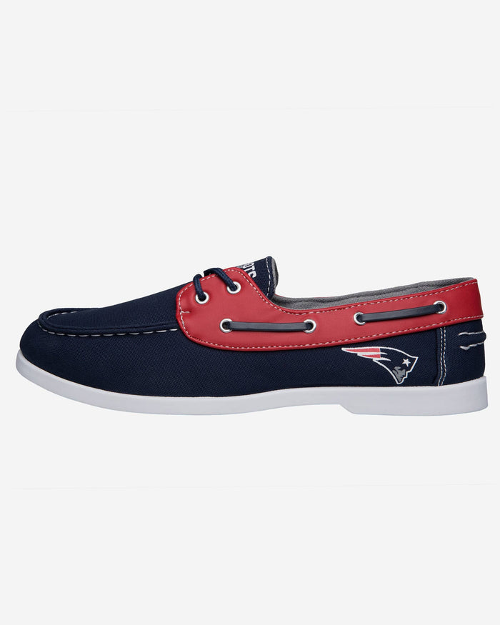 New England Patriots Mens Side Logo Canvas Shoe FOCO - FOCO.com