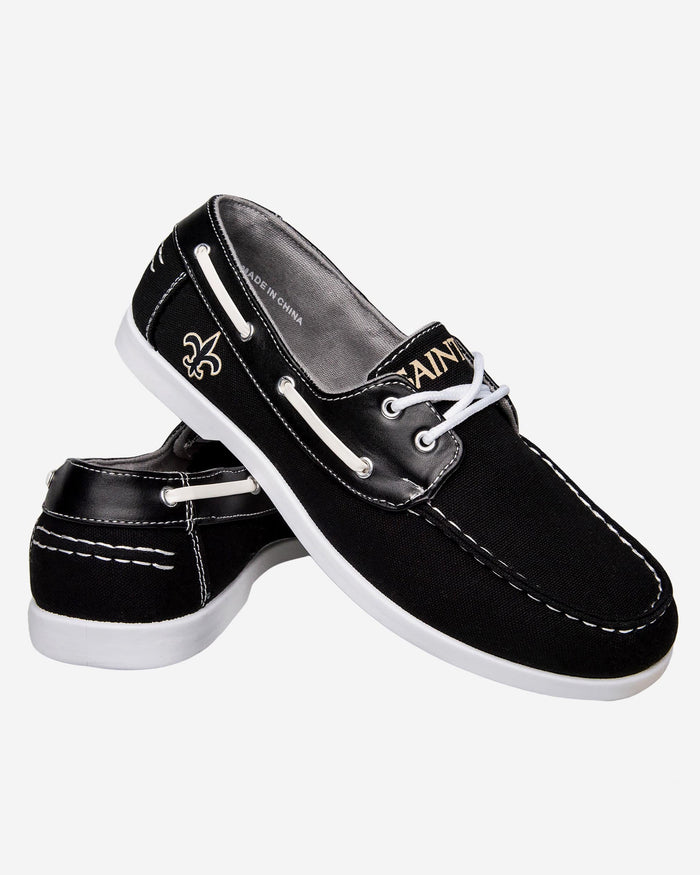 New Orleans Saints Mens Side Logo Canvas Shoe FOCO - FOCO.com