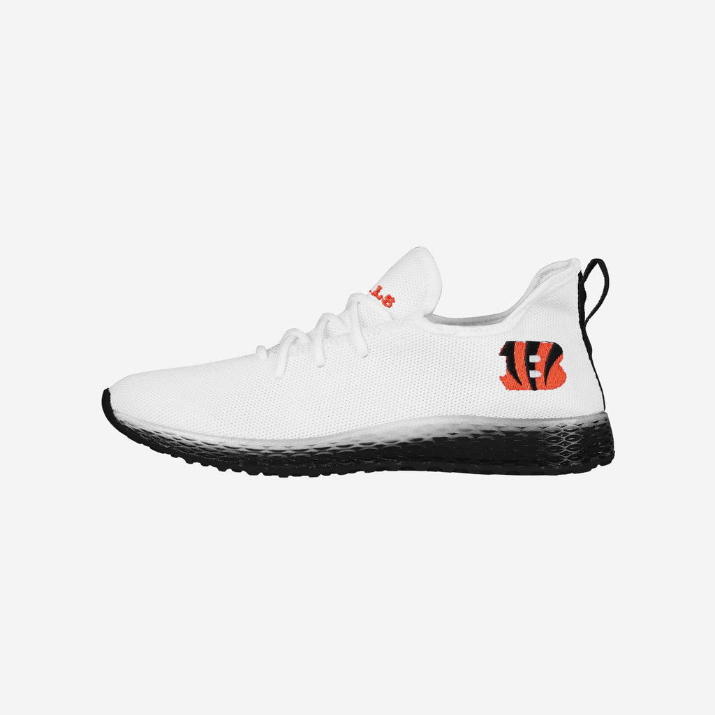 Cincinnati Bengals Gradient Midsole White Sneakers FOCO 7 - FOCO.com