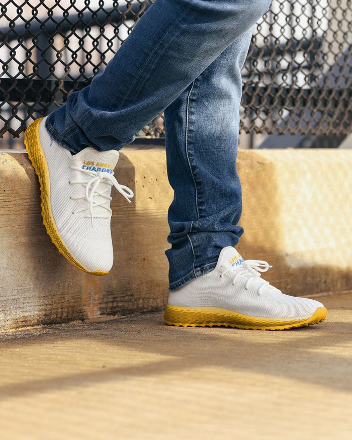 Los Angeles Chargers Gradient Midsole White Sneakers FOCO - FOCO.com