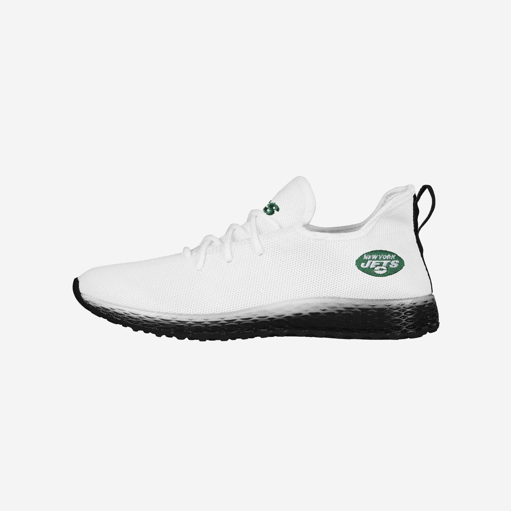 New York Jets Gradient Midsole White Sneakers FOCO 7 - FOCO.com
