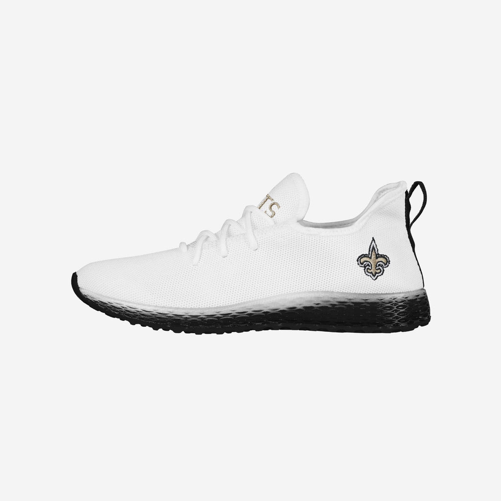 New Orleans Saints Gradient Midsole White Sneakers FOCO 7 - FOCO.com