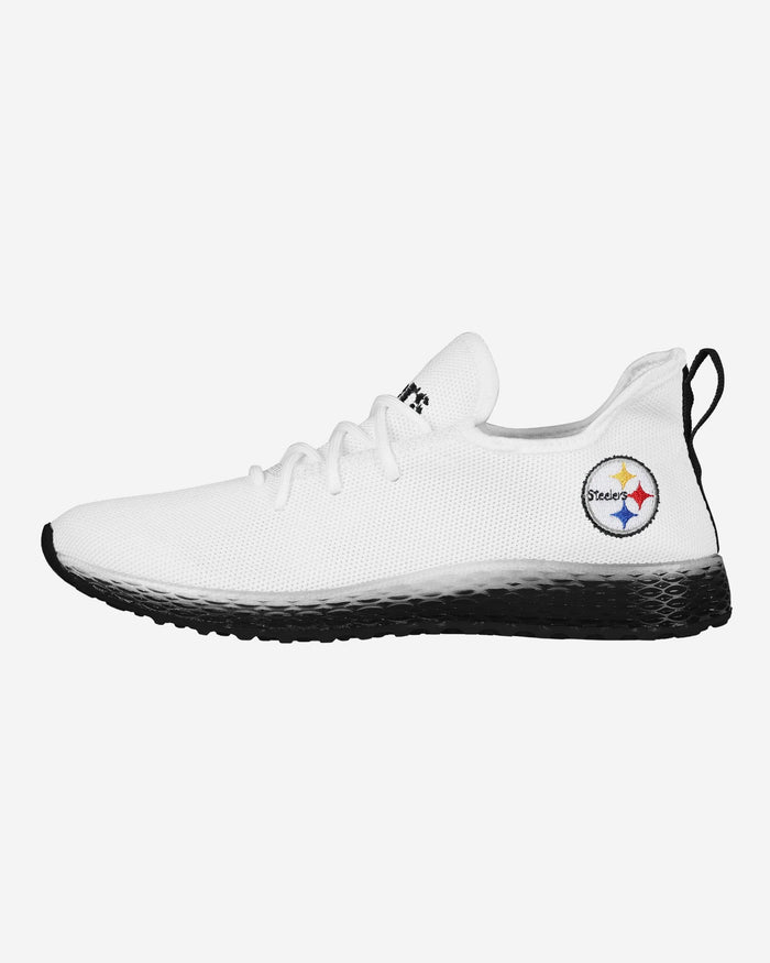 Pittsburgh Steelers Gradient Midsole White Sneakers FOCO 7 - FOCO.com