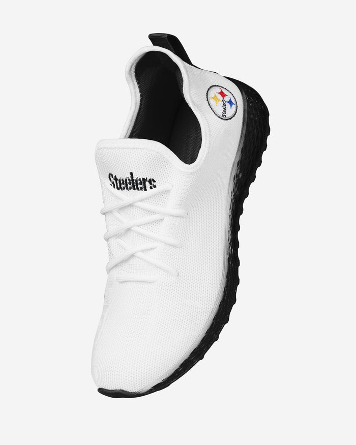 Pittsburgh Steelers Gradient Midsole White Sneakers FOCO - FOCO.com