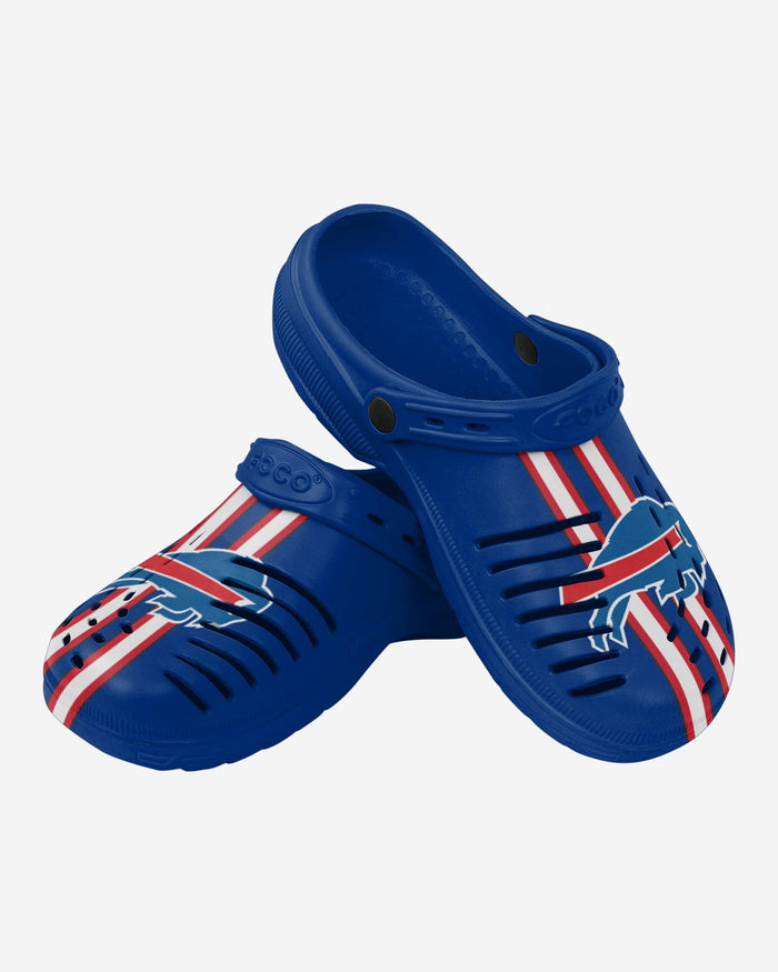 Buffalo Bills Team Stripe Clog With Strap FOCO - FOCO.com