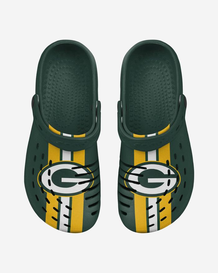 Green Bay Packers Team Stripe Clog With Strap FOCO - FOCO.com