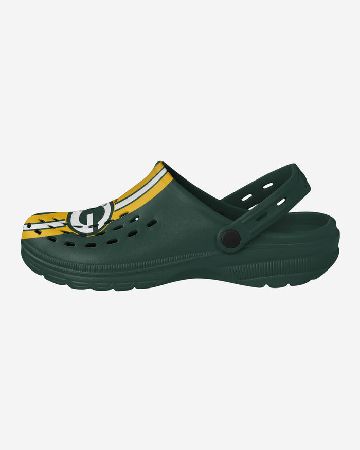 Green Bay Packers Team Stripe Clog With Strap FOCO S - FOCO.com