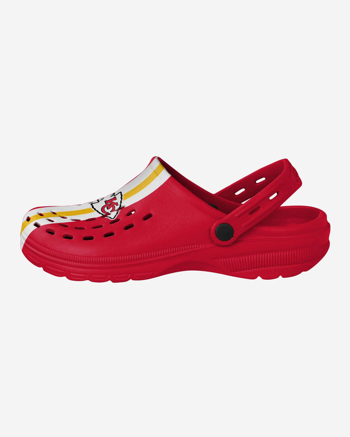 Kansas City Chiefs Team Stripe Clog With Strap FOCO S - FOCO.com