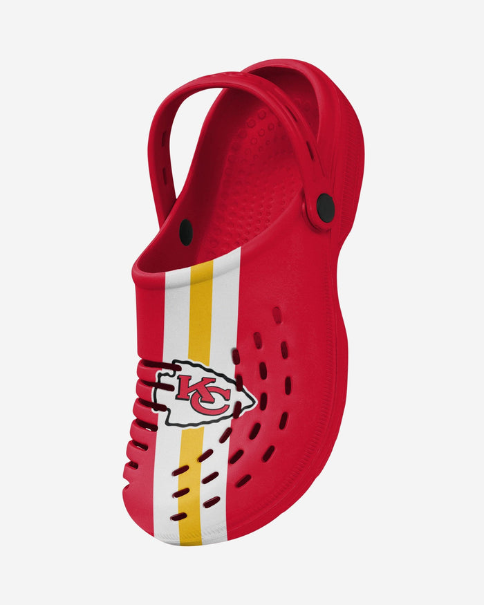 Kansas City Chiefs Team Stripe Clog With Strap FOCO - FOCO.com