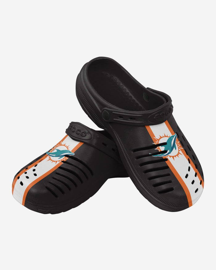 Miami Dolphins Team Stripe Clog With Strap FOCO - FOCO.com