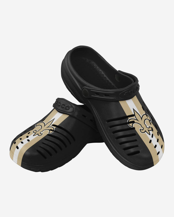 New Orleans Saints Team Stripe Clog With Strap FOCO - FOCO.com