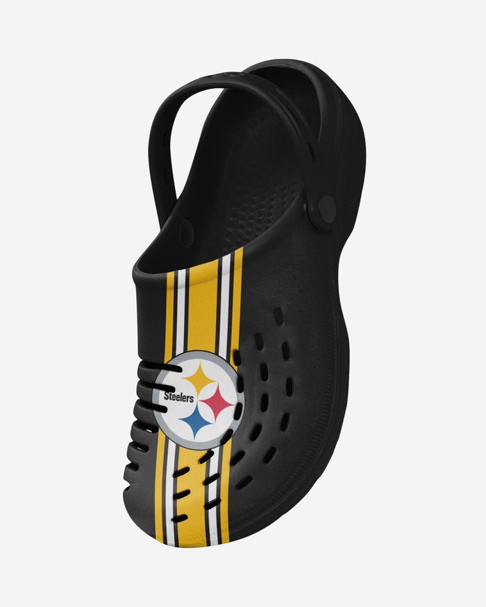 Pittsburgh Steelers Team Stripe Clog With Strap FOCO - FOCO.com