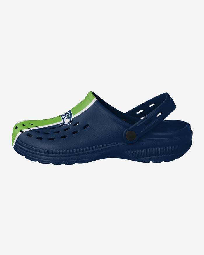 Seattle Seahawks Team Stripe Clog With Strap FOCO S - FOCO.com