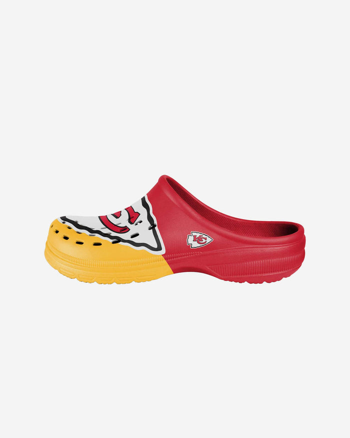 Kansas City Chiefs Youth Colorblock Big Logo Clog FOCO S - FOCO.com