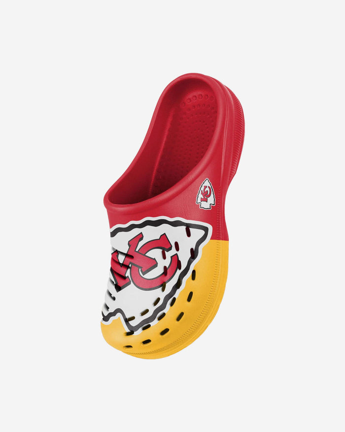 Kansas City Chiefs Youth Colorblock Big Logo Clog FOCO - FOCO.com