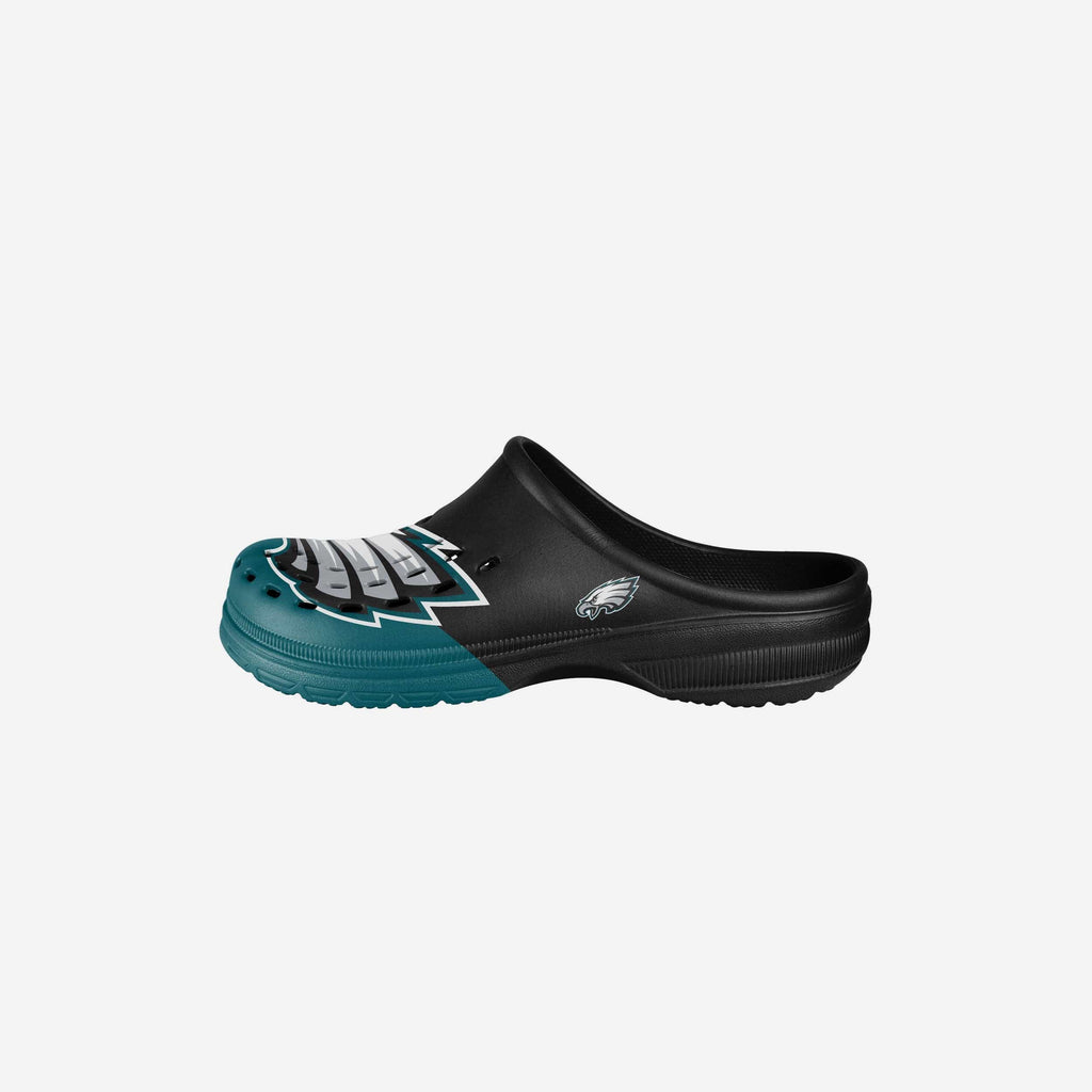 Philadelphia Eagles Youth Colorblock Big Logo Clog FOCO S - FOCO.com