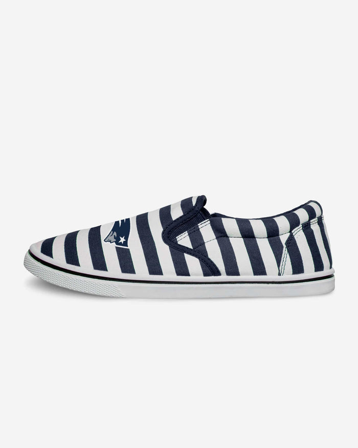 New England Patriots Striped Slip On Canvas Shoe FOCO - FOCO.com