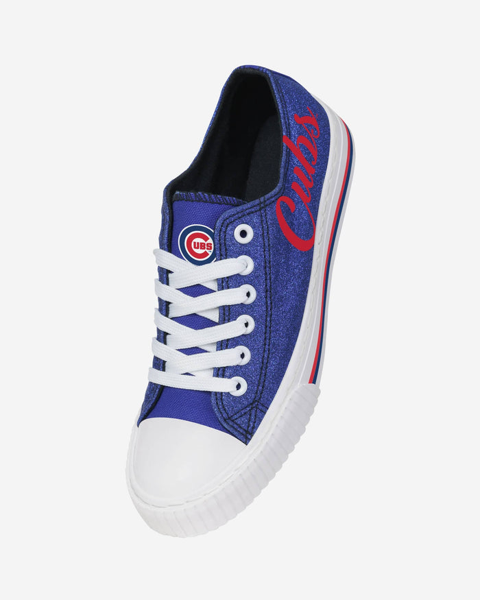 Chicago Cubs Womens Color Glitter Low Top Canvas Shoes FOCO - FOCO.com