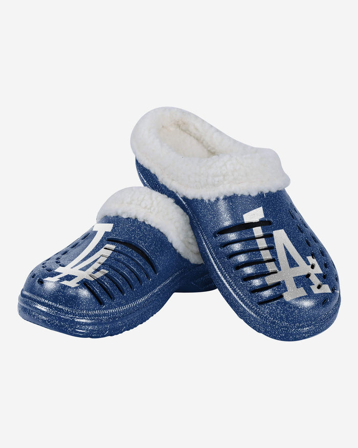 Los Angeles Dodgers Womens Sherpa Lined Glitter Clog FOCO - FOCO.com