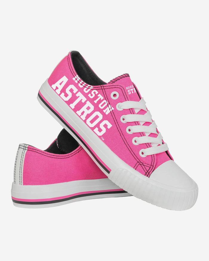 Houston Astros Womens Highlights Low Top Canvas Shoe FOCO - FOCO.com