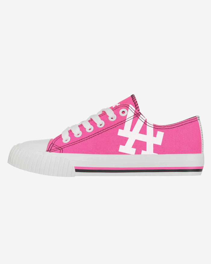 Los Angeles Dodgers Womens Highlights Low Top Canvas Shoe FOCO 6 - FOCO.com