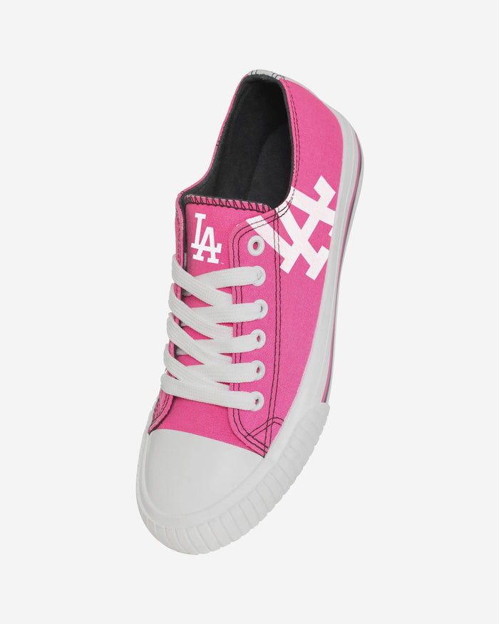 Los Angeles Dodgers Womens Highlights Low Top Canvas Shoe FOCO - FOCO.com