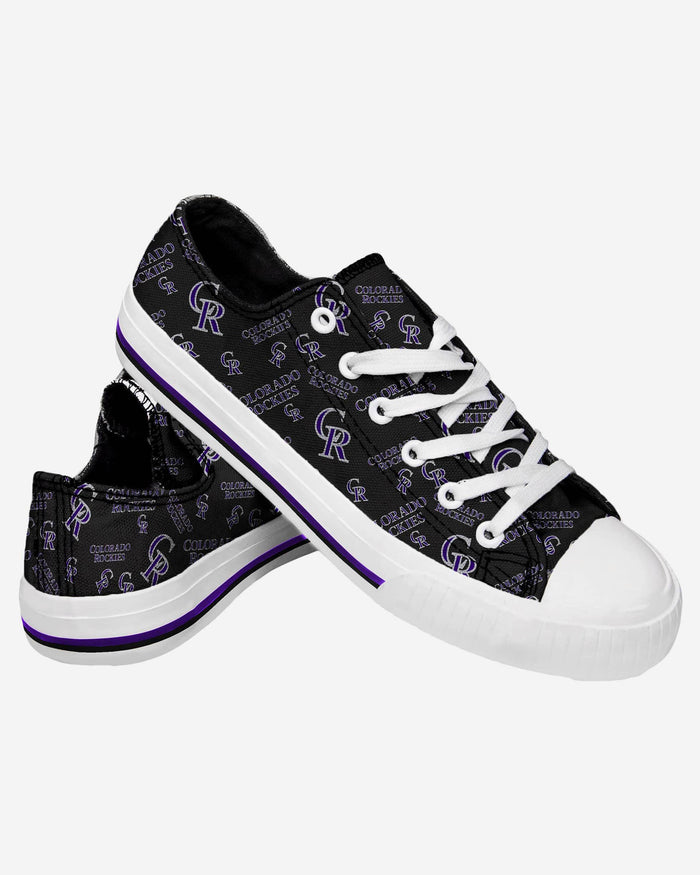 Colorado Rockies Womens Low Top Repeat Print Canvas Shoe FOCO - FOCO.com