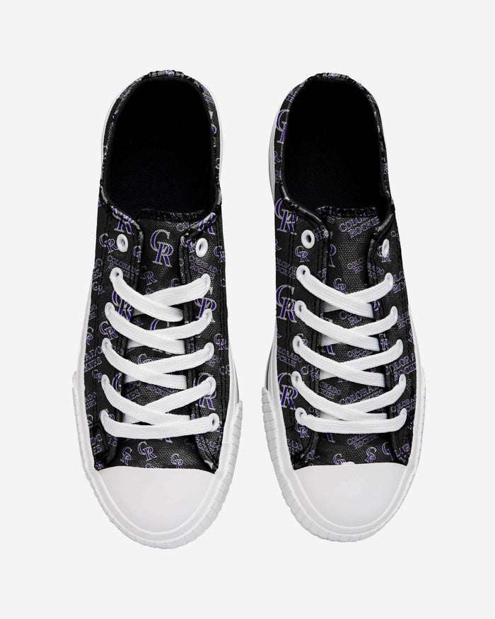 Colorado Rockies Womens Low Top Repeat Print Canvas Shoe FOCO - FOCO.com