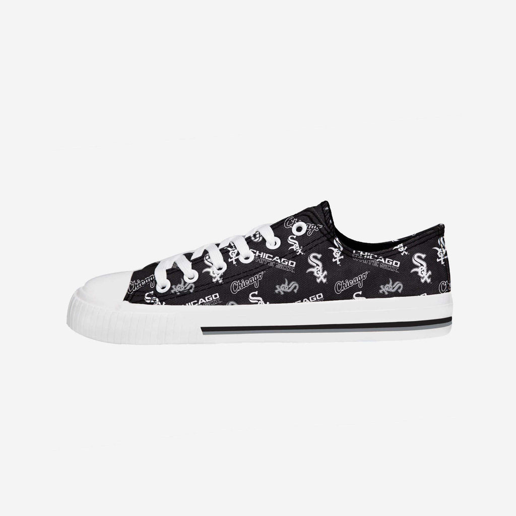 Chicago White Sox Womens Low Top Repeat Print Canvas Shoe FOCO - FOCO.com