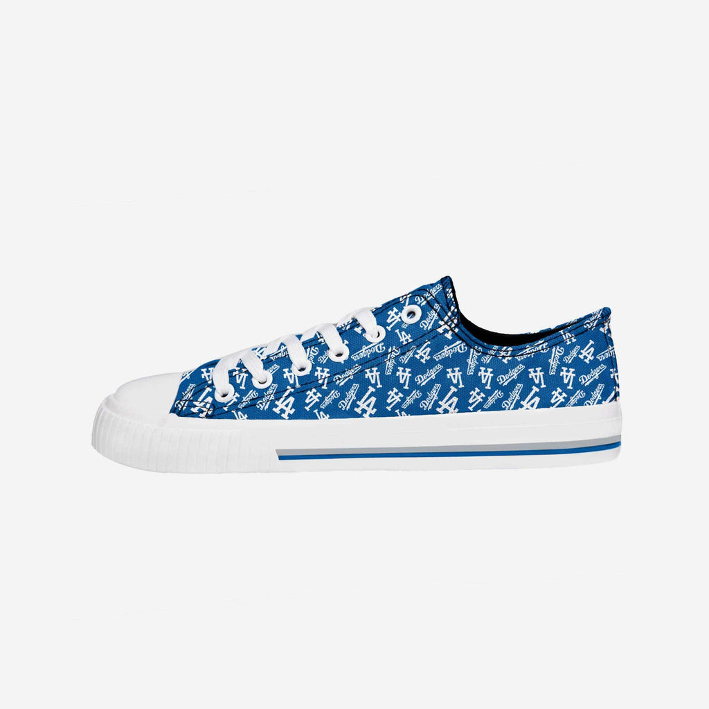 Los Angeles Dodgers Womens Low Top Repeat Print Canvas Shoe FOCO - FOCO.com