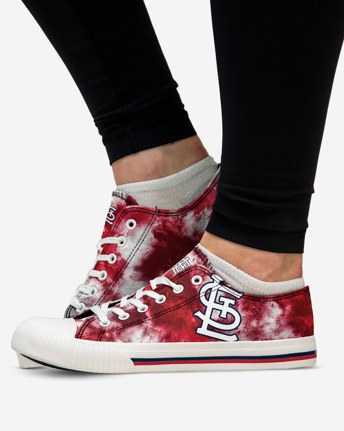 St Louis Cardinals Womens Low Top Tie-Dye Canvas Shoe FOCO - FOCO.com