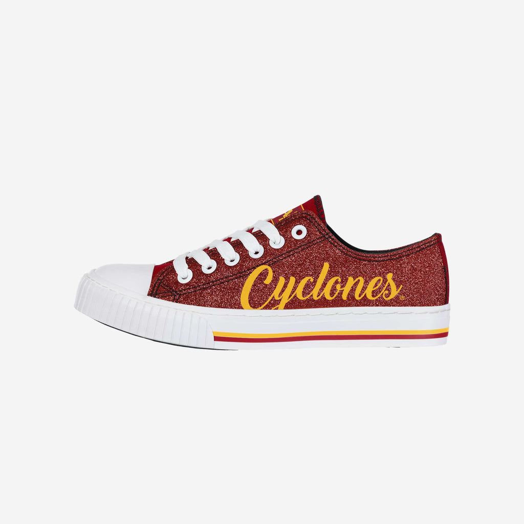 Iowa State Cyclones Womens Color Glitter Low Top Canvas Shoes FOCO 6 - FOCO.com