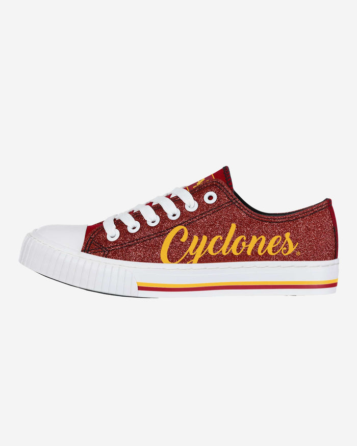 Iowa State Cyclones Womens Color Glitter Low Top Canvas Shoes FOCO 6 - FOCO.com