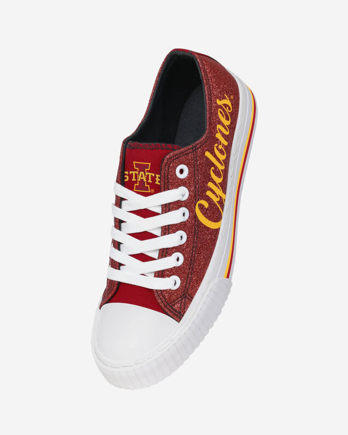 Iowa State Cyclones Womens Color Glitter Low Top Canvas Shoes FOCO - FOCO.com