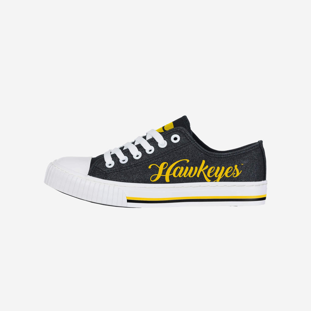 Iowa Hawkeyes Womens Color Glitter Low Top Canvas Shoes FOCO 6 - FOCO.com