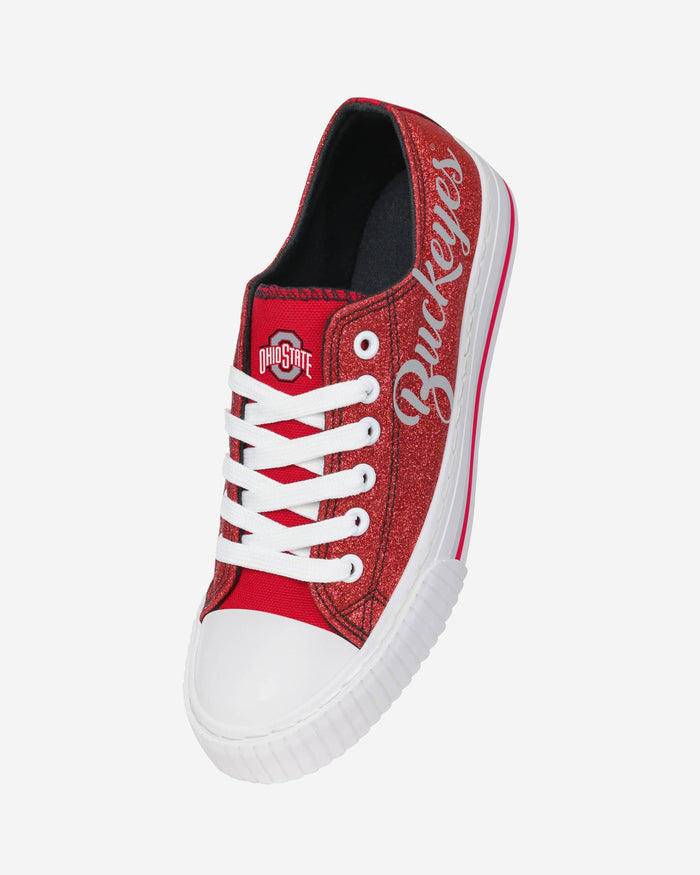 Ohio State Buckeyes Womens Color Glitter Low Top Canvas Shoes FOCO - FOCO.com