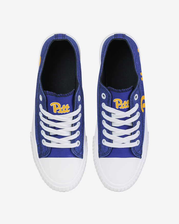 Pittsburgh Panthers Womens Color Glitter Low Top Canvas Shoes FOCO - FOCO.com