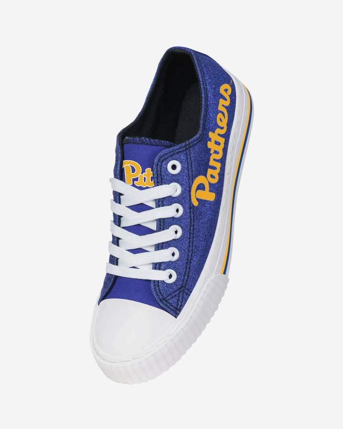 Pittsburgh Panthers Womens Color Glitter Low Top Canvas Shoes FOCO - FOCO.com