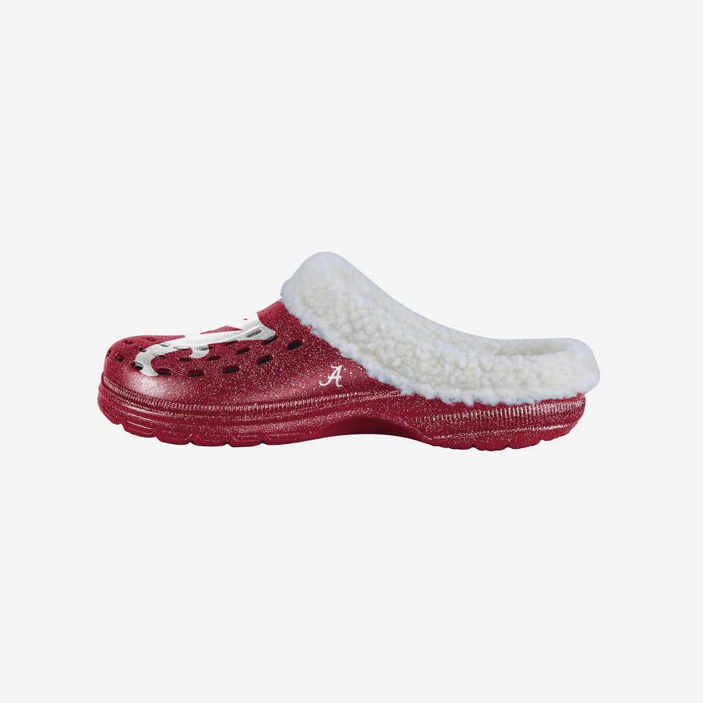 Alabama Crimson Tide Womens Sherpa Lined Glitter Clog FOCO S - FOCO.com