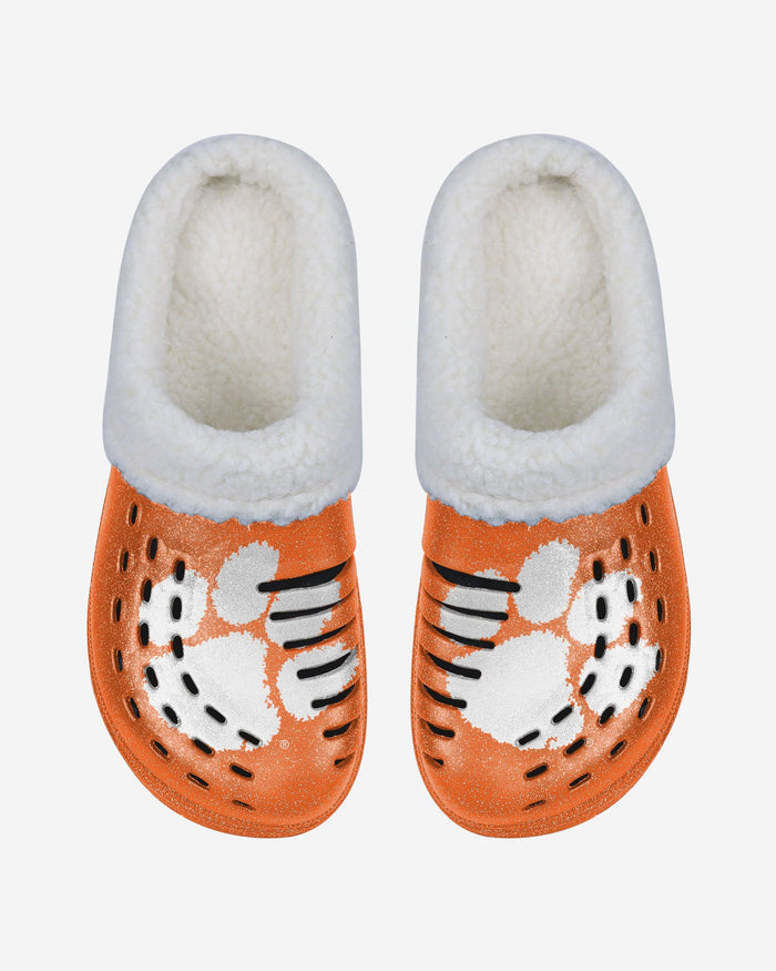 Clemson Tigers Womens Sherpa Lined Glitter Clog FOCO - FOCO.com