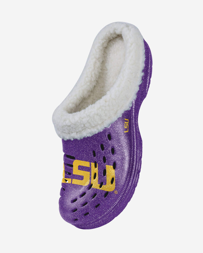 LSU Tigers Womens Sherpa Lined Glitter Clog FOCO - FOCO.com