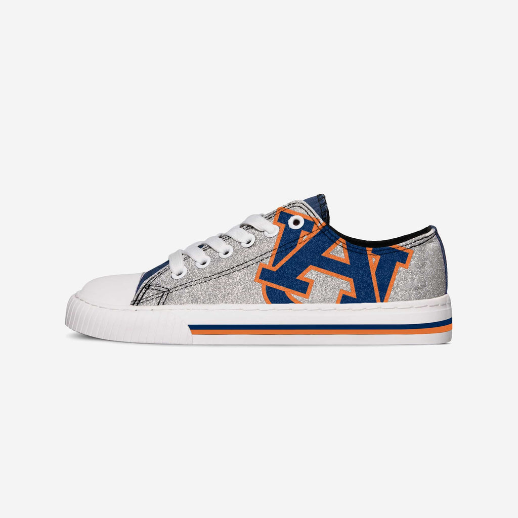 Auburn Tigers Womens Glitter Low Top Canvas Shoe FOCO - FOCO.com