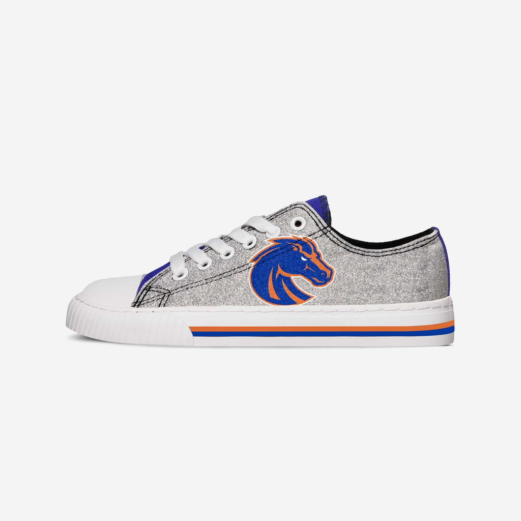 Boise State Broncos Womens Glitter Low Top Canvas Shoe FOCO - FOCO.com