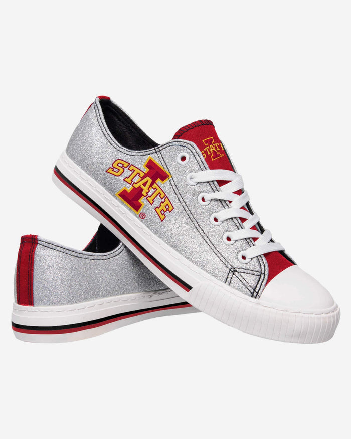 Iowa State Cyclones Womens Glitter Low Top Canvas Shoe FOCO - FOCO.com