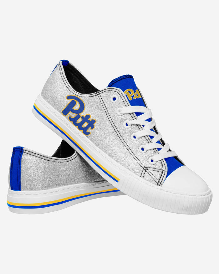 Pittsburgh Panthers Womens Glitter Low Top Canvas Shoes FOCO - FOCO.com