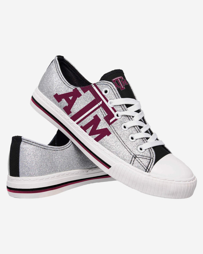 Texas A&M Aggies Womens Glitter Low Top Canvas Shoe FOCO - FOCO.com