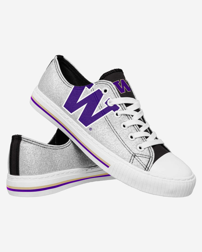 Washington Huskies Womens Glitter Low Top Canvas Shoes FOCO - FOCO.com