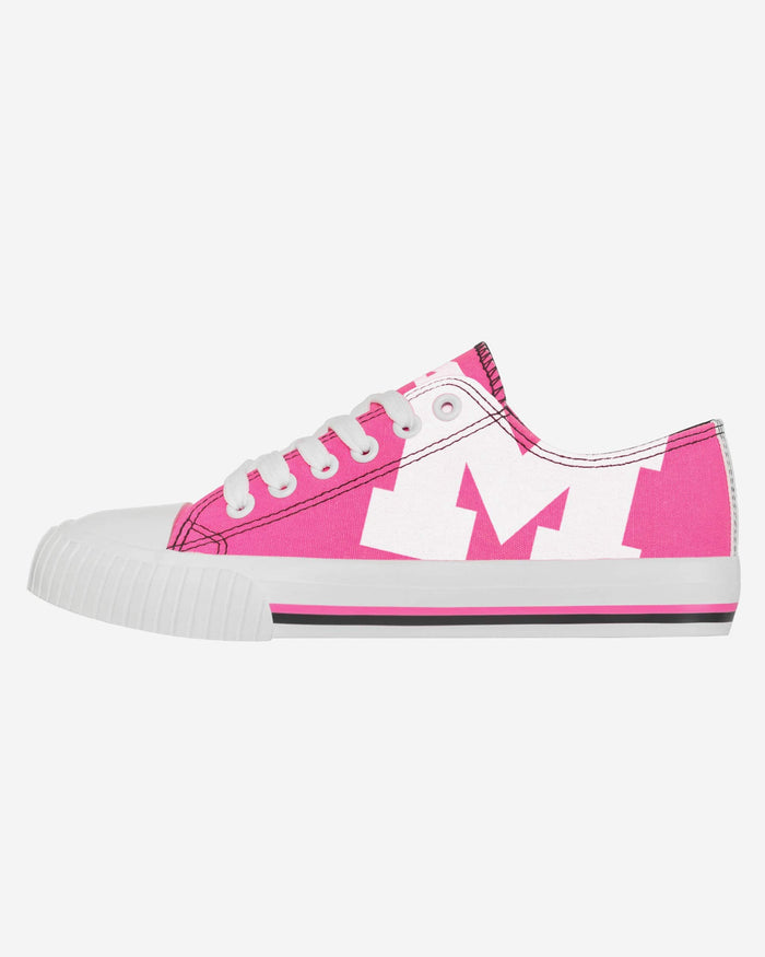 Michigan Wolverines Womens Highlights Low Top Canvas Shoe FOCO 6 - FOCO.com