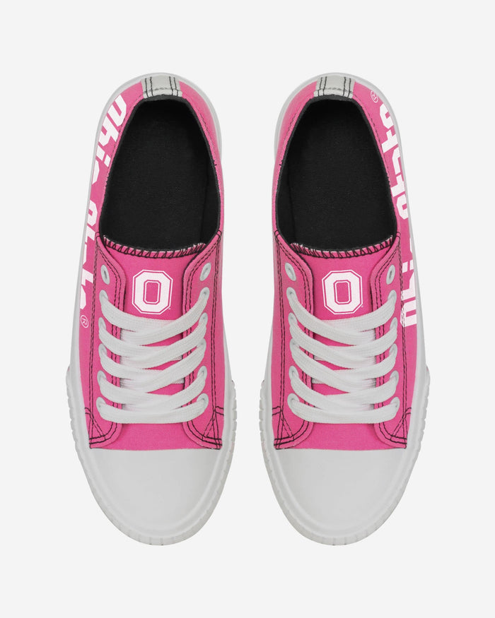 Ohio State Buckeyes Womens Highlights Low Top Canvas Shoe FOCO - FOCO.com